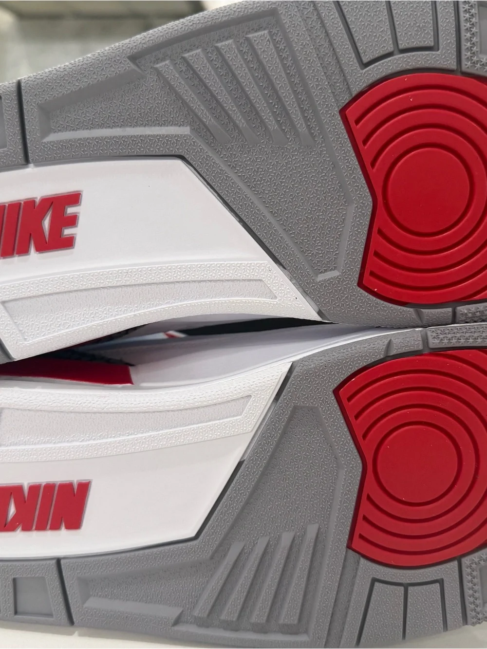 Jordan White / Gray / Red Retro Athletic Sneakers